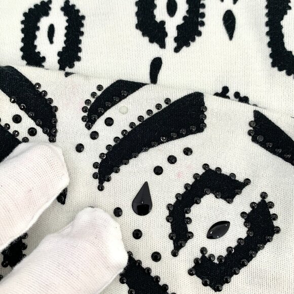 Louis Vuitton Womens Black & White Graphic Print Short Sleeve T-Shirt Size Large - Picture 7 of 8